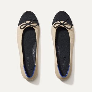 Retired Rothy's The Ballet Flat in Cream Captoe